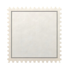 blank postage stamp isolated on transparent background