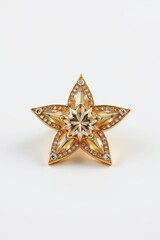 Fototapeta premium Golden Star Jewelry with Gemstones