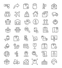 Shipping icons symbolize order  delivery