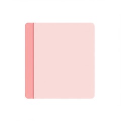 Pink Notebook With Coral Binding Minimalist Design
