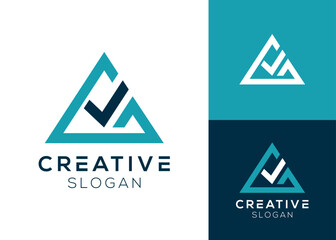 G check logo. Letter G with check mark logo design