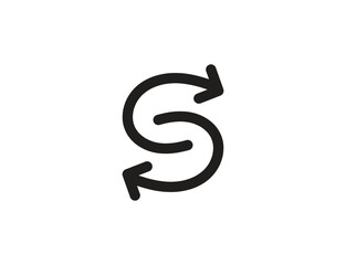 Hand Made Letter S Arrow Logo Concept
