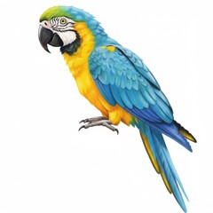 Fototapeta premium Blue and Yellow Macaw Parrot Illustration