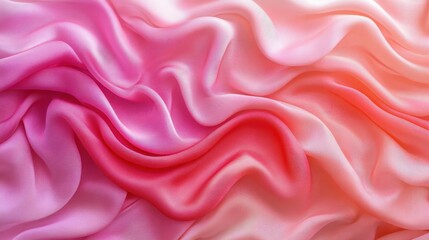 Obraz premium Cherry-pink satin folds with gentle flow