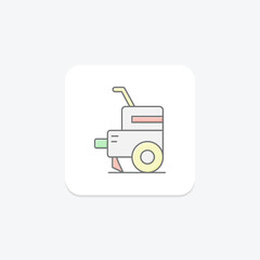 Cultivator Machine, vector, pixel perfect, illustrator file