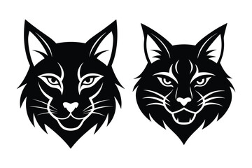 Lynx silhouette vector illustration 