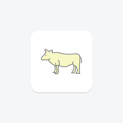 Cattle Beside Field, vector, pixel perfect, illustrator file