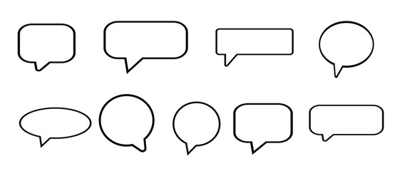Obraz premium speech bubbles collection, vector illustration.blank text bubbles for comics, banners and more.Props for photos on weddings featuring cute and funny phrases.
