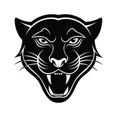 Panther head silhouette vector illustration 