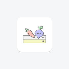 Vegetable Bed, vector, pixel perfect, illustrator file