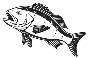snapper sihouette black vector