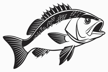 snapper sihouette black vector
