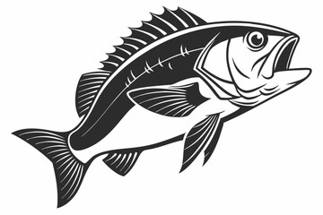 snapper sihouette black vector