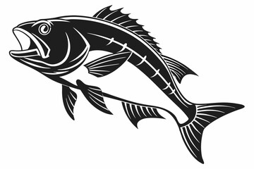 Fototapeta premium snapper sihouette black vector