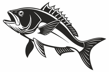 snapper sihouette black vector