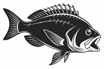 Obraz premium snapper sihouette black vector