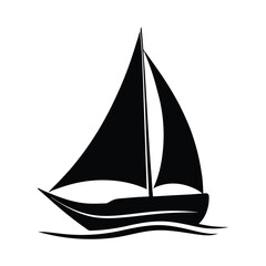 Sailboat Dynamic Nautical Vector Silhouette