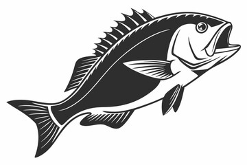 snapper sihouette black vector