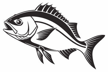 snapper sihouette black vector