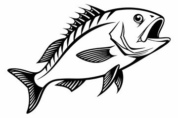 snapper sihouette black vector