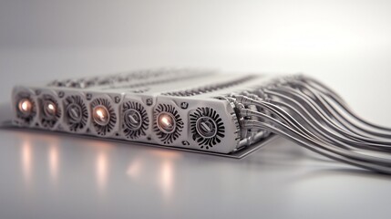 Modern computer component.  Cooling system with light