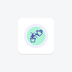 Morning Watering, vector, pixel perfect, illustrator file