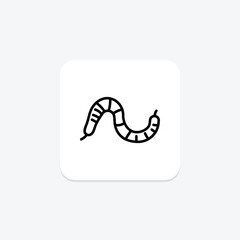 Earthworm In Action, vector, pixel perfect, illustrator file