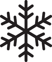 Snowflake Icon Silhouette Winter Theme