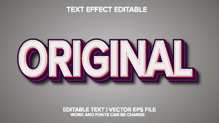 original text effect vector editable