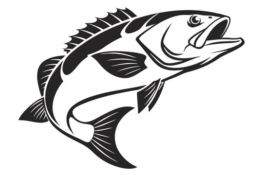 grouper sihouette black vector