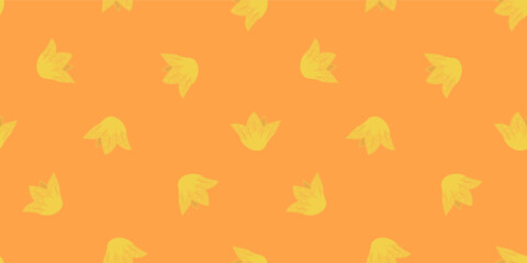 Crispy Wonton Pattern background. Fried Dumpling pattern background. Fried Snack Food illustration pattern. Fried Dumpling Seamless Pattern, Asian Street Food Background.