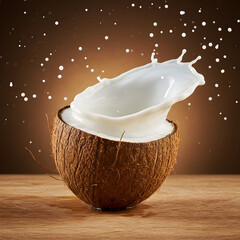 Fresh Coconut Milk Splash: Creamy Texture and Tropical Delight
