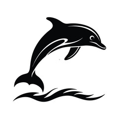 Jumping Dolphin Ocean Vector Illustration
