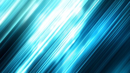 Diagonal lines of vibrant turquoise and white light.