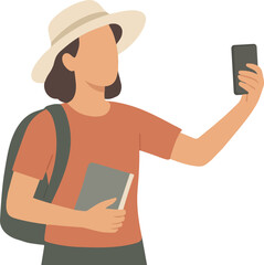 Traveler Taking Selfie - Travel and Adventure Concept
