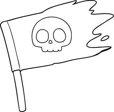 recommend clip art: pirate flag illustration
