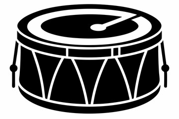 drum sihouette black vector