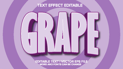 grape text effect vector editable