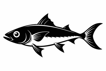 jackfish sihouette black vector