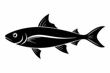 jackfish sihouette black vector