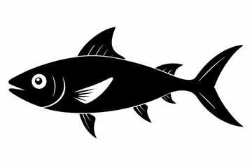 jackfish sihouette black vector