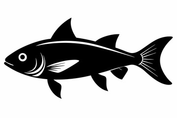 jackfish sihouette black vector