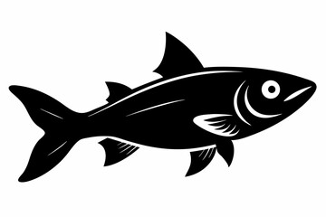 jackfish sihouette black vector