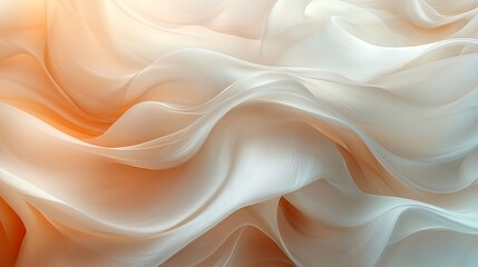 Fototapeta premium Soft, flowing fabric with warm color gradients.