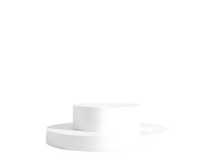 White Circular Podium for Product Display
