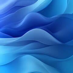 Obraz premium Abstract blue flowing waves, smooth gradient