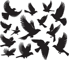 Obraz premium silhouette birds vector
