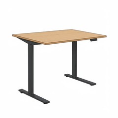 Modern Adjustable Height Desk with Cork Top