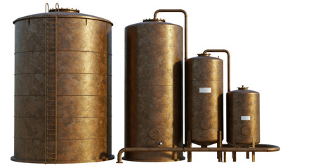 Isolated Industrial Storage Tanks