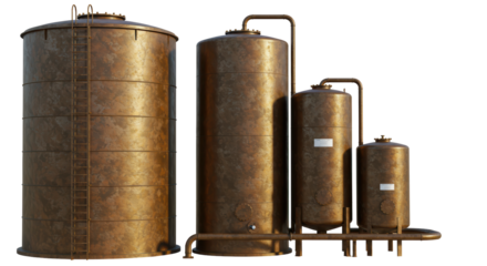Isolated Industrial Storage Tanks